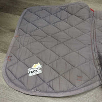 Quilt Jumper Saddle Pad, piping, tabs *gc, stains, clean, holes, faded, rubs, clean, older
