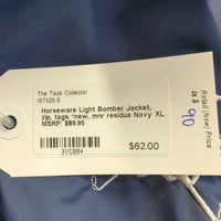 Light Bomber Jacket, zip, tags *new, mnr residue

