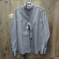 LS Show Shirt, 1 Button Collar *like new?/xc, seam puckers
