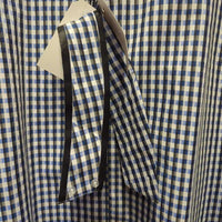 LS Show Shirt, 1 Button Collar *like new?/xc, seam puckers
