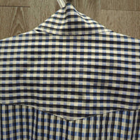 LS Show Shirt, 1 Button Collar *like new?/xc, seam puckers
