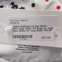 LS Sun Show Shirt, snap collar, 1/3 Snap Up, tags *new
