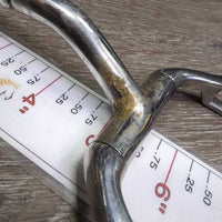 Eggbutt Comfort Snaffle Bit w hooks, 2 hooks, chain *vgc/gc, dirt, residue, scuffs
