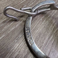 Eggbutt Comfort Snaffle Bit w hooks, 2 hooks, chain *vgc/gc, dirt, residue, scuffs
