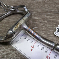 Eggbutt Comfort Snaffle Bit w hooks, 2 hooks, chain *vgc/gc, dirt, residue, scuffs
