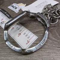 Eggbutt Comfort Snaffle Bit w hooks, 2 hooks, chain *vgc/gc, dirt, residue, scuffs
