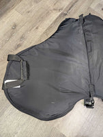 Padded English Saddle Carrying Bag, strap *vgc, older, clean, undone stitching, clean, residue, puckers, stains
