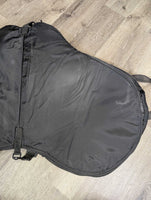 Padded English Saddle Carrying Bag, strap *vgc, older, clean, undone stitching, clean, residue, puckers, stains

