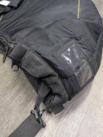 Padded English Saddle Carrying Bag, strap *vgc, older, clean, undone stitching, clean, residue, puckers, stains
