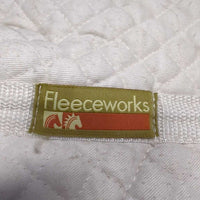 Sheepskin & Quilt Half Pad *gc, clean, older, stains, rubs, pills, thin edges, clumpy, creased, stiff, hair
