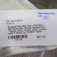 Non-Slip Top - Full Non-Slip Underside Jumper Saddle Pad *vgc/gc, hairy, stains, clean, clumpy, older?
