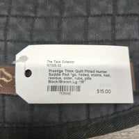 Thick Quilt Fitted Hunter Saddle Pad *gc, faded, stains, hair, residue, older, rubs, pills

