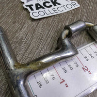 Level 2-3 D Ring Low Port Barrel Correction Bit w hooks, 2 hooks, chain *gc, older?, dirt, residue, scuffs
