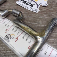 Level 2-3 D Ring Low Port Barrel Correction Bit w hooks, 2 hooks, chain *gc, older?, dirt, residue, scuffs
