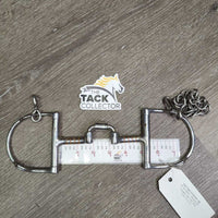 Level 2-3 D Ring Low Port Barrel Correction Bit w hooks, 2 hooks, chain *gc, older?, dirt, residue, scuffs
