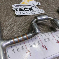 Level 2-3 D Ring Low Port Barrel Correction Bit w hooks, 2 hooks, chain *gc, older?, dirt, residue, scuffs
