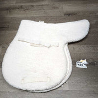 Non-Slip Fitted Hunter Saddle Pad *gc/fair, older, clean, clumpy, hairy seams, dingy, thin/rubbed edges
