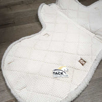 Non-Slip Fitted Hunter Saddle Pad *gc/fair, older, clean, clumpy, hairy seams, dingy, thin/rubbed edges
