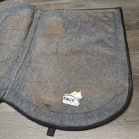 Felt Lined Tapestry Covered Jumper Saddle Pad *vgc, clean & mnr dirt?residue, hairy, rubs, older, clumpy, pills
