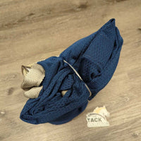 Nylon Mesh Cooler "Equi-Cup" *gc, clean, shrunk? v.wavy binding, stains, rubs, older?
