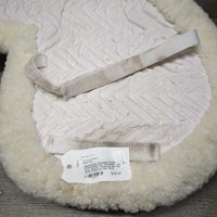 Sheepskin & Quilt Fitted Saddle Pad, Shimmable *vgc, clean, shrunk?.v.puckered, stiff mnr stains
