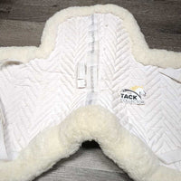 Sheepskin & Quilt Fitted Saddle Pad, Shimmable *vgc, clean, shrunk?.v.puckered, stiff mnr stains
