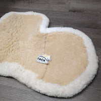 Sheepskin & Quilt Fitted Saddle Pad, Shimmable *vgc, clean, shrunk?.v.puckered, stiff mnr stains
