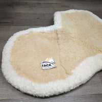 Sheepskin & Quilt Fitted Saddle Pad, Shimmable *vgc, clean, shrunk?.v.puckered, stiff mnr stains
