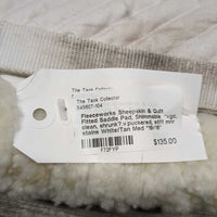 Sheepskin & Quilt Fitted Saddle Pad, Shimmable *vgc, clean, shrunk?.v.puckered, stiff mnr stains
