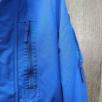 Hvy Winter Jacket, Hood, Fur Trim, Zipper, Snaps *vgc/gc, clean, mnr clumpy fur, cuff rubs & pills, shrunk?wavy zipper
