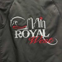 Soft Shell Jacket, zipper, fleece lined "Royal West" *xc/like new, clean
