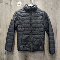 Light Puffy Jacket, Zipper "RMSJ" *gc/fair, clean, broken pocket zipper, clumpy fill
