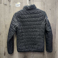 Light Puffy Jacket, Zipper "RMSJ" *gc/fair, clean, broken pocket zipper, clumpy fill

