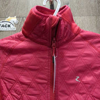 Thin Quilt Jacket, zipper *gc/fair, clean, v.rubbed & pilly, seam rubs, peeling & cracking logos
