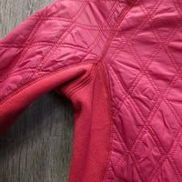 Thin Quilt Jacket, zipper *gc/fair, clean, v.rubbed & pilly, seam rubs, peeling & cracking logos
