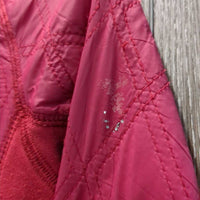 Thin Quilt Jacket, zipper *gc/fair, clean, v.rubbed & pilly, seam rubs, peeling & cracking logos
