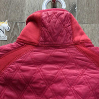 Thin Quilt Jacket, zipper *gc/fair, clean, v.rubbed & pilly, seam rubs, peeling & cracking logos
