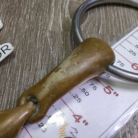 Thick Hvy French Link Loose Ring, center Lozenge *gc, clean, stains, residue, chews, scratches
