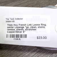 Thick Hvy French Link Loose Ring, center Lozenge *gc, clean, stains, residue, chews, scratches
