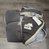 100g? Winter-Hvy Rain Sheet, Neck, 200g Snap In Liner, Tail Strap *gc, repairs, stains, mnr wpf, faded, threads, hairy *like new liner
