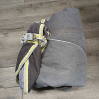 100g? Winter-Hvy Rain Sheet, Neck, 200g Snap In Liner, Tail Strap *gc, repairs, stains, mnr wpf, faded, threads, hairy *like new liner
