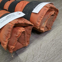 Pr Ice Leg Wraps, velcro *gc/fair, dirty, smell, stained, mnr leak, 2 deflated cells, undone velcro, threads
