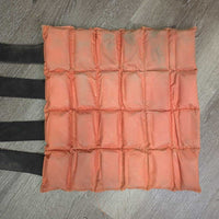 Pr Ice Leg Wraps, velcro *gc/fair, dirty, smell, stained, mnr leak, 2 deflated cells, undone velcro, threads
