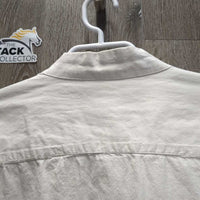 LS Show Shirt, Snap Collar *gc, dingy, crinkled, v.folded Collar, Edges & Trim, seam puckers, faded logo
