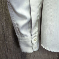 LS Show Shirt, Snap Collar *gc, snags, puckered, older, threads, runs, bubbled collar
