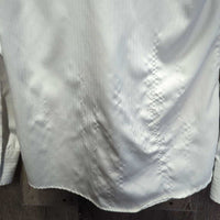 LS Show Shirt, Snap Collar *gc, snags, puckered, older, threads, runs, bubbled collar
