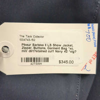 LS Show Jacket, Zipper, Buttons, Garment Bag *xc, mnr dirt?stained cuff
