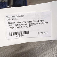 Hvy Rain Sheet *gc, dirty, rubs, frays, stains, 0 wpf, N0 Legs, faded

