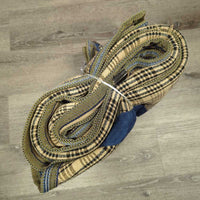 Hvy Cotton Stable Sheet *gc, clean, shavings, bent grommet, snags, rubs, clumps, older, threads, NO legs
