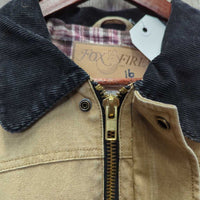 Canvas Jacket, Corduroy Collar, Snaps, Zip "Millarville Musical Ride" *vgc, clean, mnr faded
